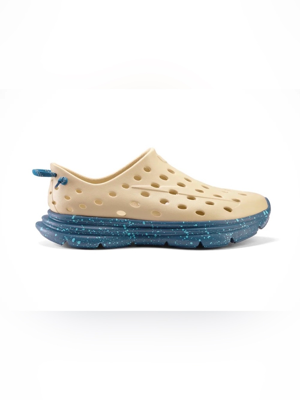 Kane Men's Tan Ventilated Slip-On Sandal with Speckled Blue Sole Size 11